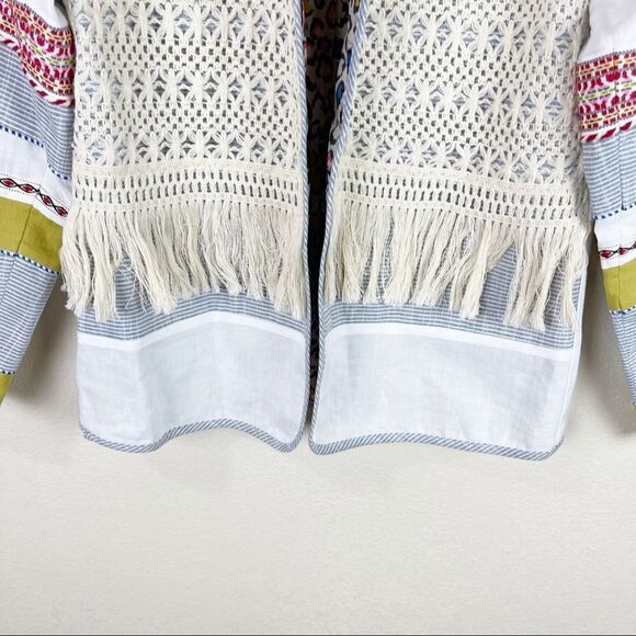 Hippie Boho Linen Jacket Small - Picture 7 of 8